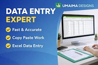 do data entry and copy pasting
