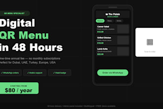 create a qr code digital menu system for your restaurant or cafe