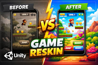 reskin your unity game for play store or app store