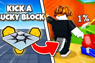 develop kick a lucky block, roblox game developer, brainrot game, roblox modeler