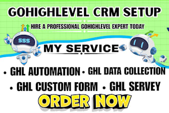 setup gohighlevel custom form surveys data collection invoice ghl automations