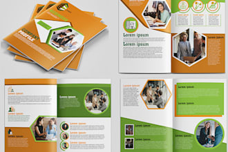 design a promotional brochure corporate marketing annual financial logo magazine