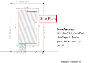 draw plot plan with boundaries and layouts