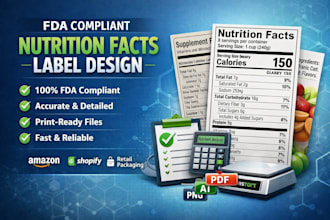 create fda compliant nutrition facts label for your product