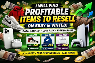 find profitable items to resell on ebay and vinted