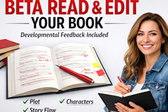 beta read and offer professional developmental editing for your book