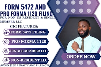 efile form 5472 and pro forma 1120 for non resident llc tax