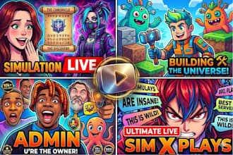 design eye catching roblox cartoon thumbnail youtube thumbnail design