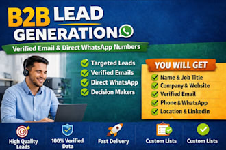 b2b lead generation with verified email and direct whatsapp phone number
