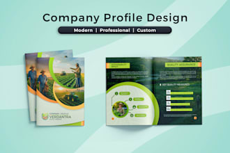 design a modern corporate company profile and business brochure