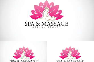 design massage therapy wellness spa skin care yoga logo