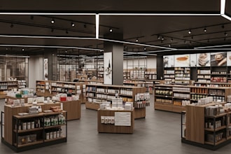 design and render 3d retail store interior, shop interior, commercial space
