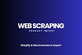 scrape products and import them to shopify or woocommerce