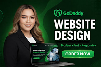 design or redesign godaddy website builder website