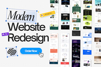 redesign your squarespace website into a modern website