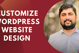 customize wordpress website, update website, wordpress design