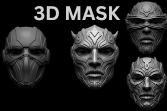 do 3d mask 3d cosplay model 3d helment stl file for 3d printing