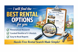research and shortlist the best rental housing options for you