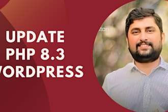 update php version in wordpress website, update wordpress themes and plugins
