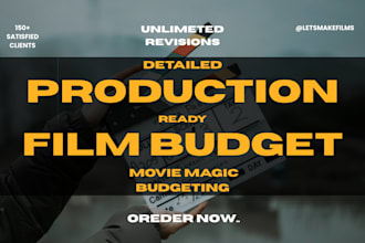 make detail production ready film budget on movie magic