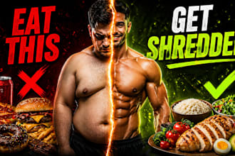 design eye catching youtube fitness thumbnails