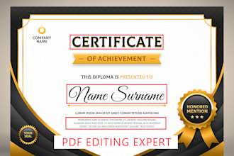 fix, edit, or restore any certificate or documents asap