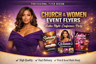 design church flyer women event flyer ladies night conference party flyer