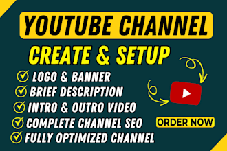 create and setup youtube channel