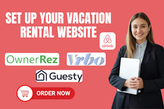 setup vacation rental website on ownerrez guesty, lodgify, smoobu, vrbo, airbnb