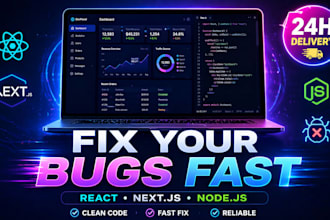 fix bugs and optimize your react or nextjs web app