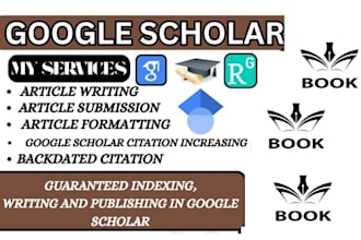 write and publish academic article in google scholar peer reviewed journal