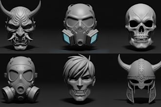 sculpt 3d mask 3d cosplay helmet printed mask 3d cosplay mask for 3d printing