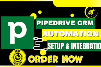 setup, automate and integrate pipedrive CRM with workflows and sales pipeline