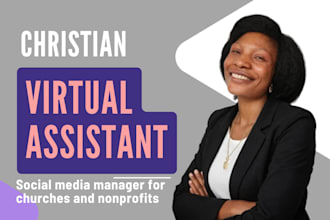 be creative virtual assistant christian or nonprofit  va social media manager