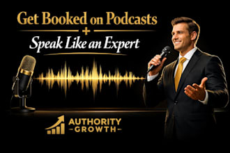 get you featured on podcasts and coach you to speak like an industry authority