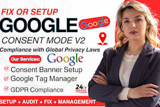set up google consent mode v2 and cookie banner for compliance