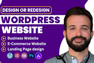 design build wordpress, ecommerce website, landing page, bug fix using elementor