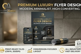 design a modern luxury flyer for your business
