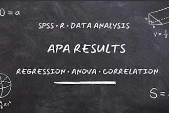 analyze your data and write apa results spss, regression, anova, correlation