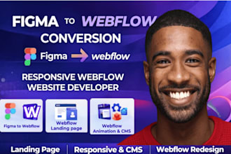 build webflow website fix webflow bugs and convert figma design