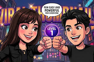 draw kids cartoon character illustration and thumbnails