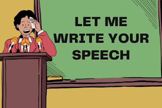 write you a speech for any function or event