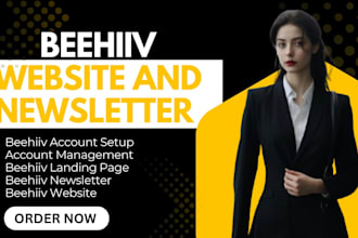 setup beehiiv newsletter beehiiv website ai automation landing page acct manager