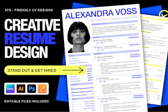 design a modern creative resume and CV