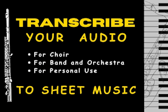 do all audio to sheet music transcription