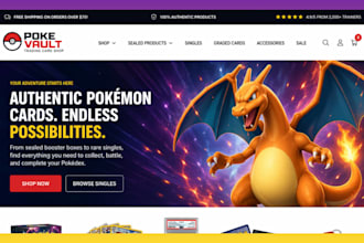 build pokemon shopify store trading card website pokemon tcg shopify store