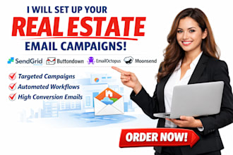 set up sendgrid buttondown emailoctopus moonsend email real estate campaign
