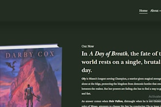 design author website, book author website, ebook landing page,wordpress website