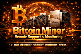 provide remote support, monitoring and optimization for your miners