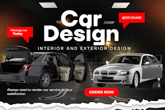 model 3d car exterior, interior vehicle, truck modeling in realistic rendering